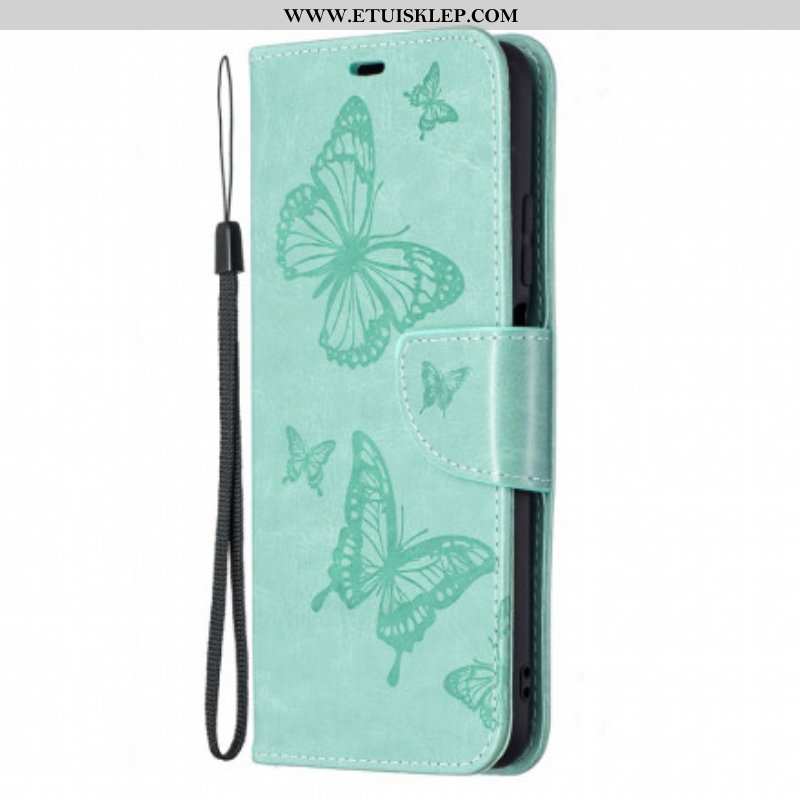 Etui Na Telefon Pokrowce do Poco M3 Etui Folio Motyle I Ukośna Klapa